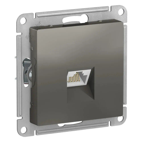 Atlas Desing Розетка компьютерная RJ45 кат. 5e, механизм, Сталь