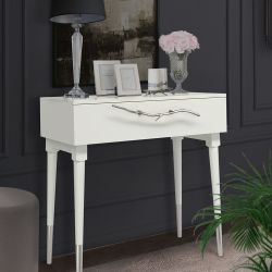 Консоль Арт Колор matte Стайл Сильвер Белый опал матовый