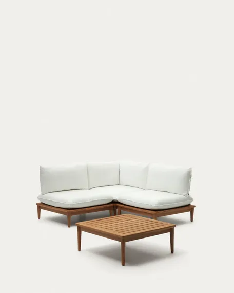 Комплект уличной мебели Portitxol из массива тика, модульный диван, столик