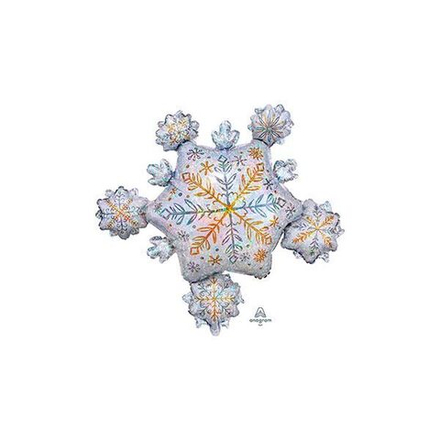 Шар фигура Снежинка блеск