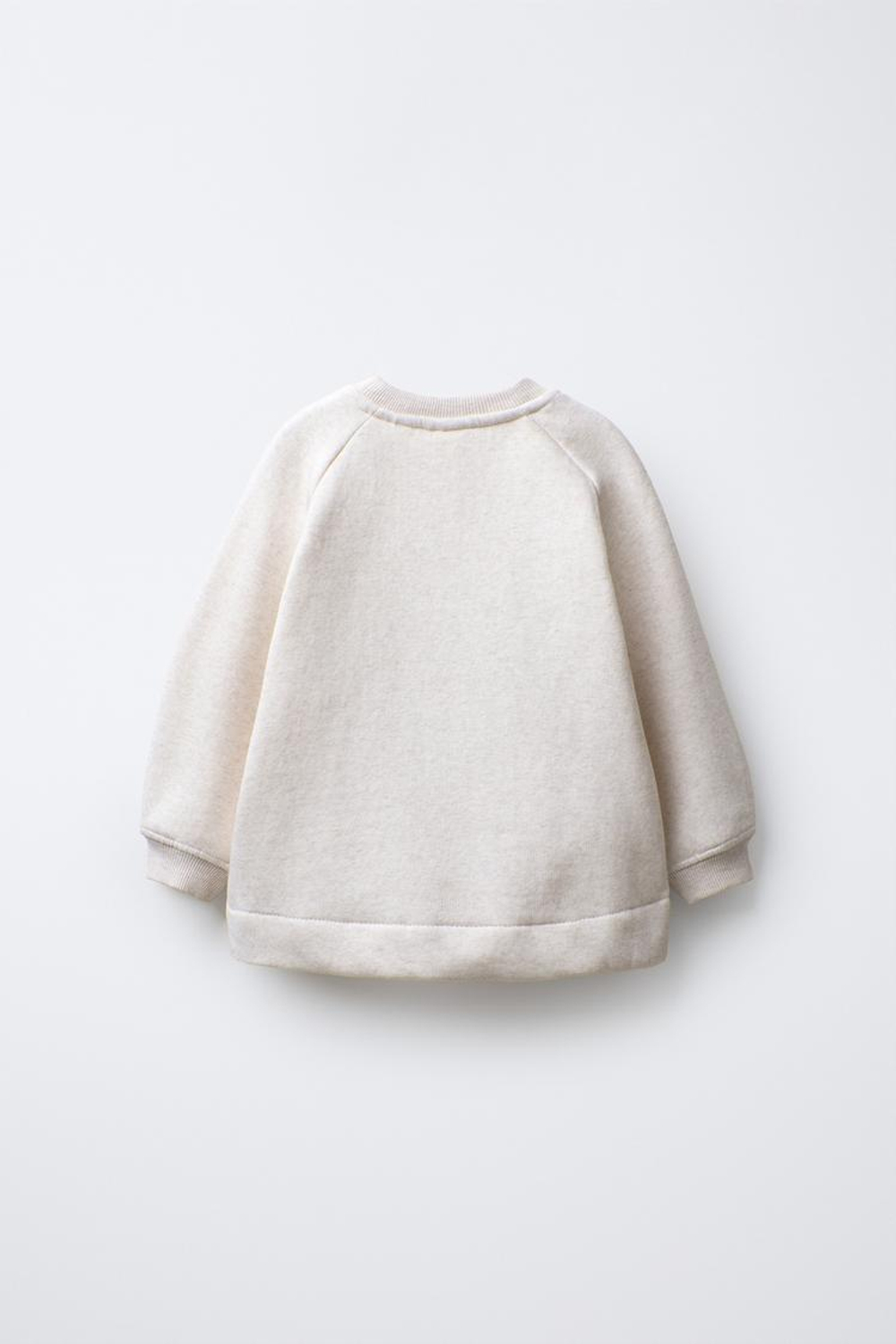 ZARA ОДНОТОННАЯ ТОЛСТОВКА С ЭТИКЕТКОЙ, ПЕСОЧНЫЙ МЕЛАНЖ