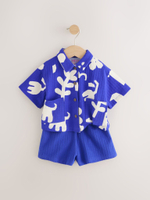 Рубашка и шорты в комплекте для девочки Next E51-382, Синий