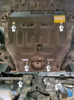 Усиленная защита картера двигателя и КПП (2 мм, сталь) для Honda ZR-V 2022- Motodor.70806