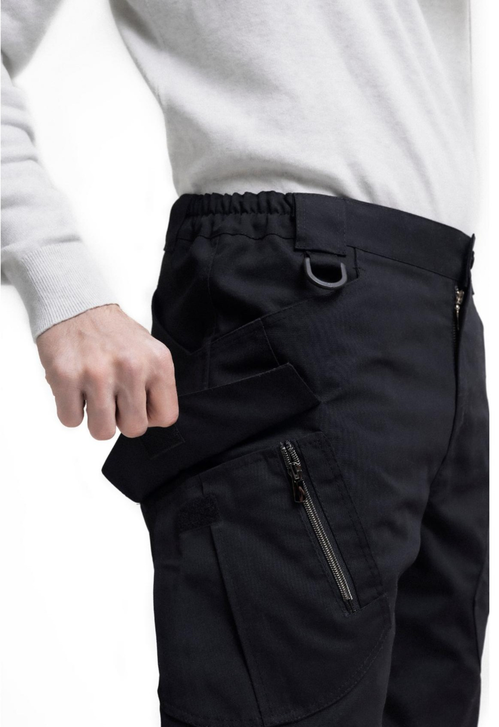 Брюки летние карго цв.черный
