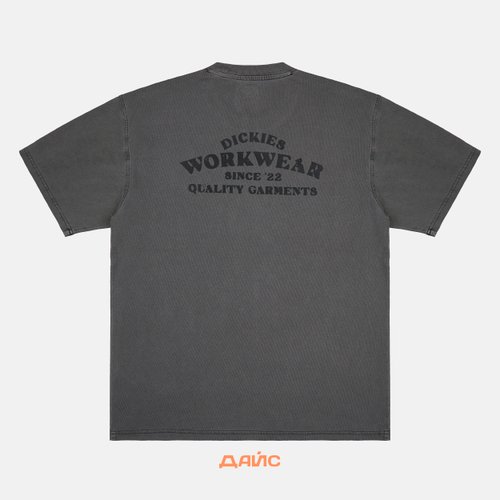 Футболка мужская Dickies Christiana Garment Dyed артикул:DK0A87QHBLK1 - купить в магазине Дайс