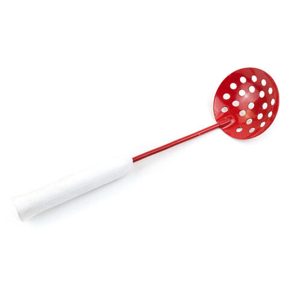 Черпак металлический окрашенный с пенопластовой ручкой, малый (90мм)