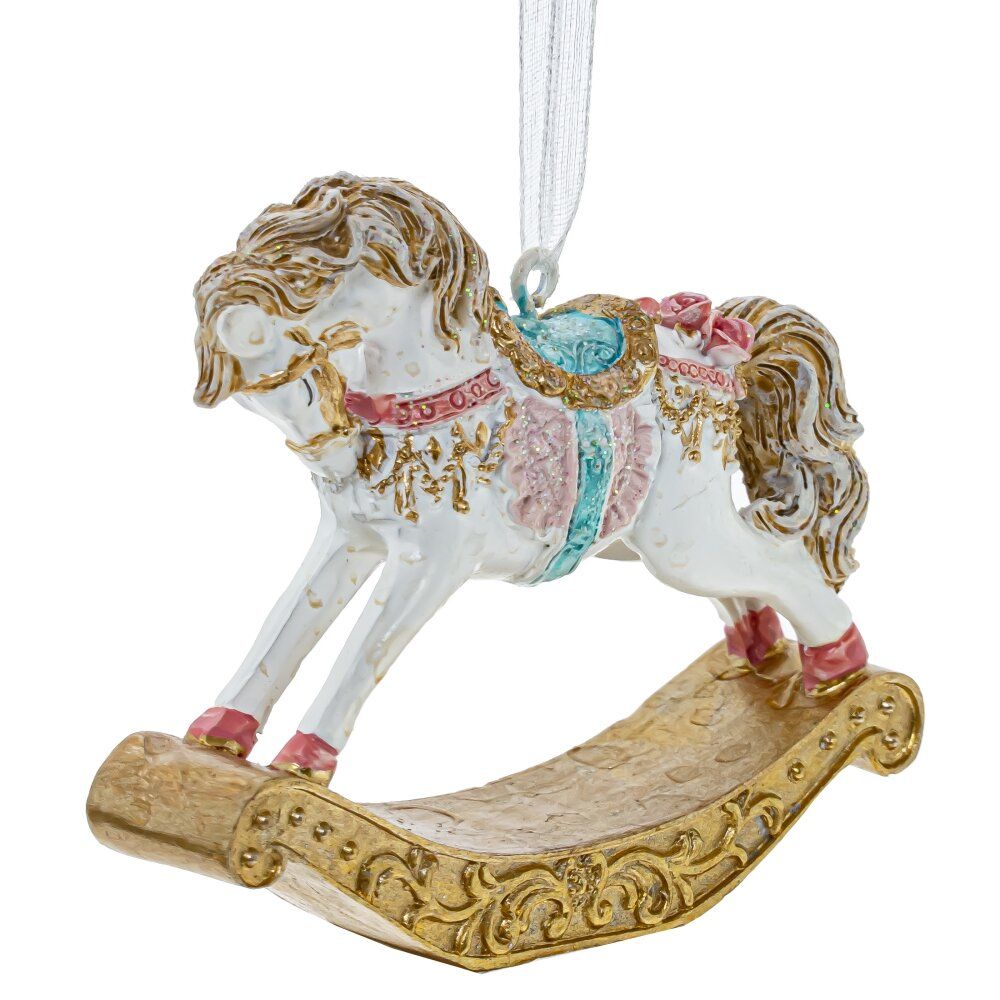 GAEM Украшение новогоднее "Лошадка-качалка", L7,5 W2 H6,5 см