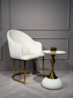 Стул обеденный Ist Casa Пандора Гранд , молочный, глянцевое золото