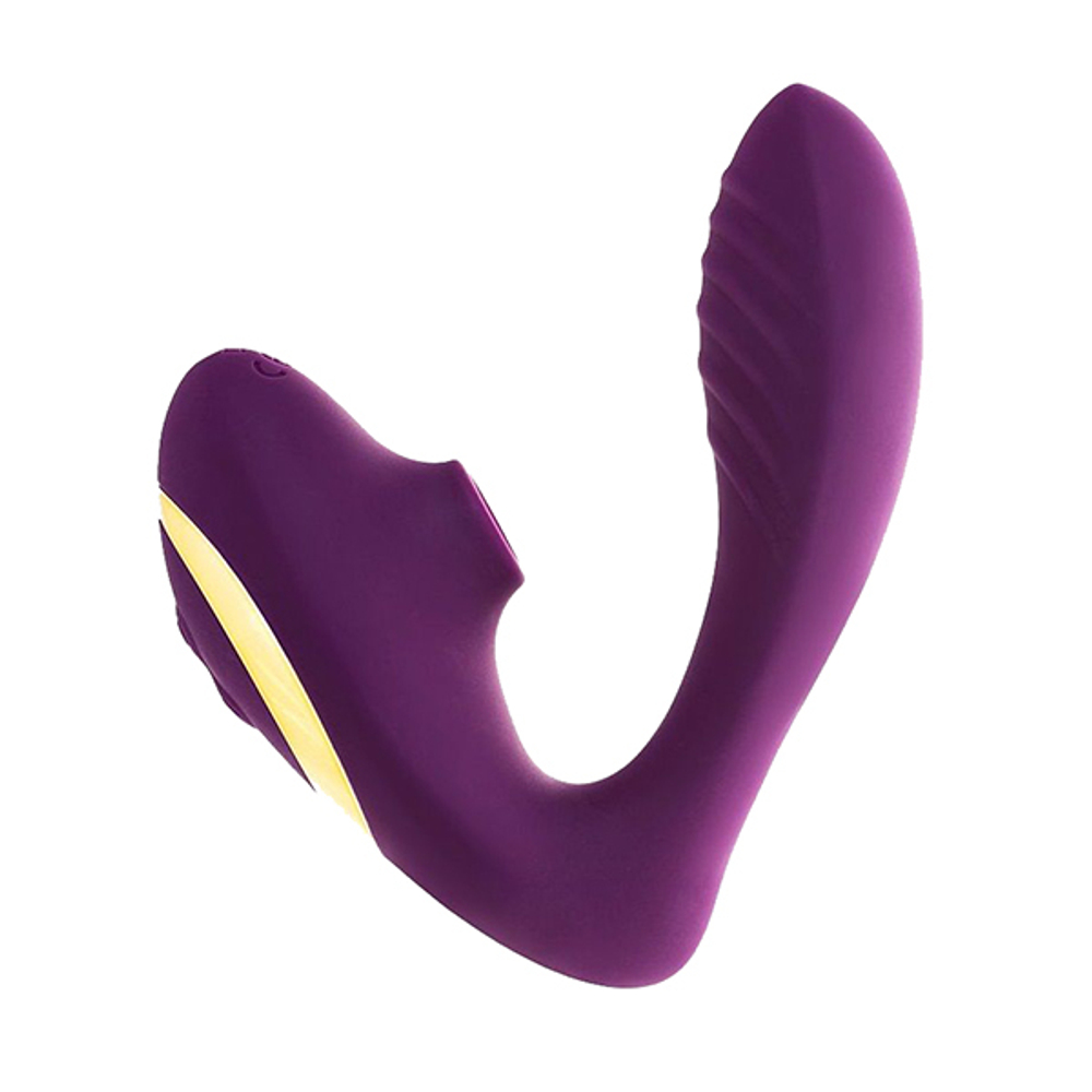 Фиолетовый вибромассажер с двойной стимуляцией ToyFa L'roina Mave 561027