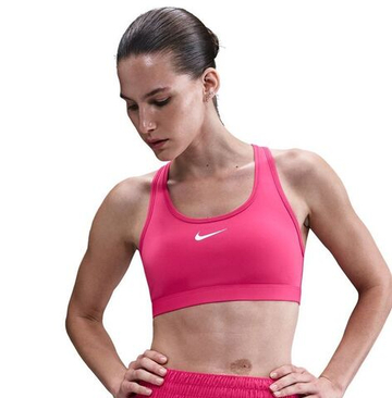 ТОП теннисный Nike Swoosh Medium Support Non-Padded Sports - rush pink/white