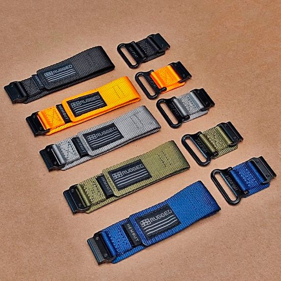 Нейлоновый ремешок Hemsut Rugged 22 мм для Garmin Fenix 7 6 5, Epix Gen 2 47mm, MARQ, Instinct, Forerunner (Серый)