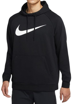 Мужская теннисная кофта Nike Dri-Fit Hoodie PO Swoosh M - black/white