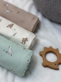 Пелёнка Утята Экрю 85*130 RinaAmari