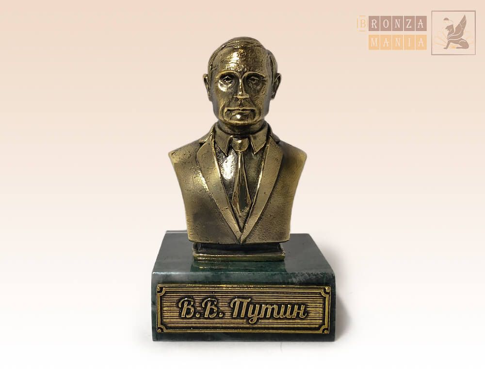 фигурка бюст Путин В.В. на змеевике