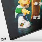 Картина Симпсон / The Simpsons в Gucci, холст с печатью на подрамнике, интерьерная, Постер Плакат