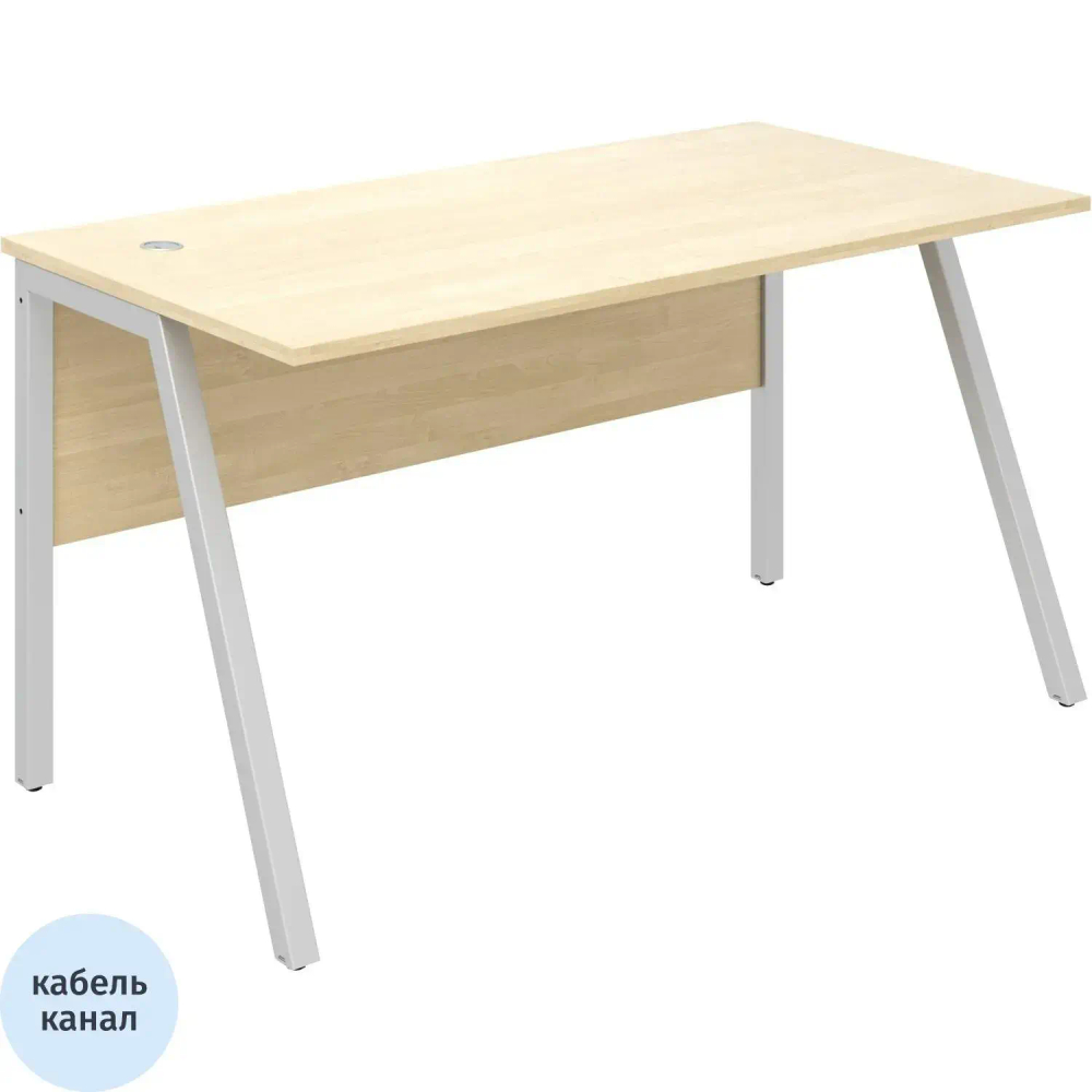 Стол письменный IN Рондо м/к S2379 1380х750х750 береза/серый
