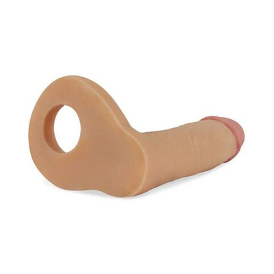 Телесная насадка для двойного проникновения The Ultra Soft Double 6.25 - 15,8 см. (Цвет: телесный)