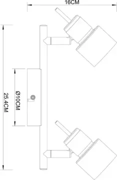 Спот 2*GU10 A1906PL-2BK черный ALMACH Arte Lamp