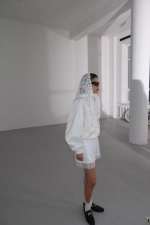 Шорты с кружевом, Белые