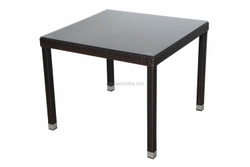 Стол из искусственного ротанга на металлическом каркасе ТОКИО «TOKYO» Dark brown арт.75738