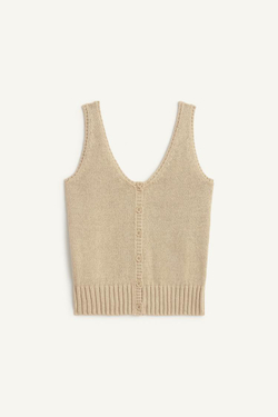 ZARA ТОП-МАЙКА СМЕСОВОЙ ХЛОПЧАТОБУМАЖНОЙ ПРЯЖИ, СВЕТЛО-ЗЕЛЕНЫЙ