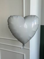 Шар-сердце белый фольгированный