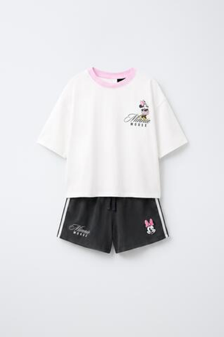 ZARA КОМПЛЕКТ ИЗ ФУТБОЛКИ И БЕРМУД С МИННИ МАУС © DISNEY, ЧЕРНЫЙ