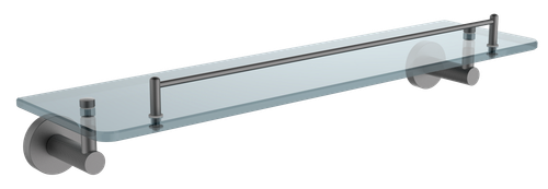 5521-G Полка стеклянная 1-ярусная  (ГРАФИТ) ViEiR  (12/1шт)