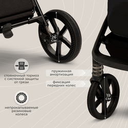 Детская коляска Sweet Baby Cupola New 3 в 1 Moon Black