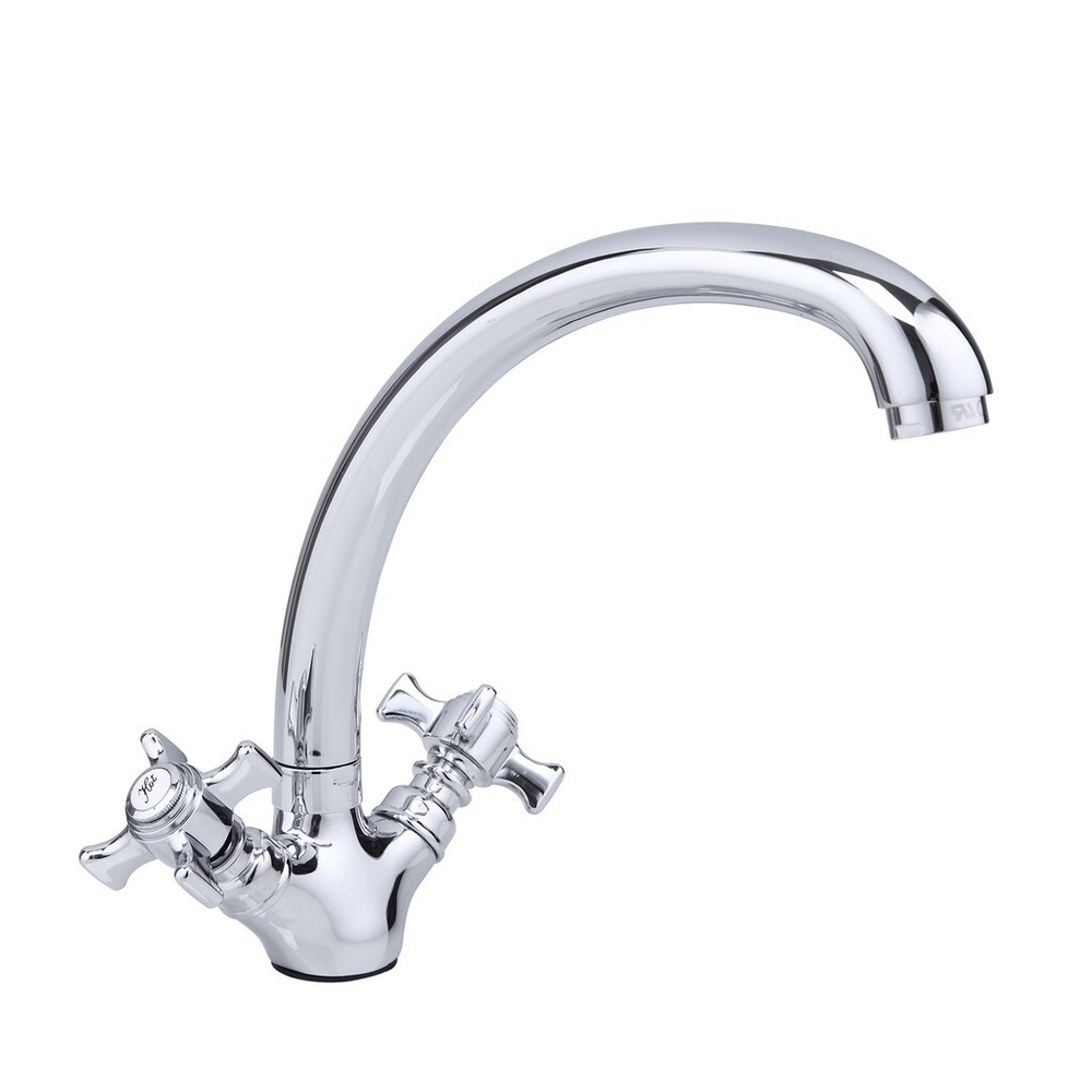 Смеситель для кухни 1/2 кер F4224 FRAP (выс.пов.излив, п/гайку, хром, силумин)