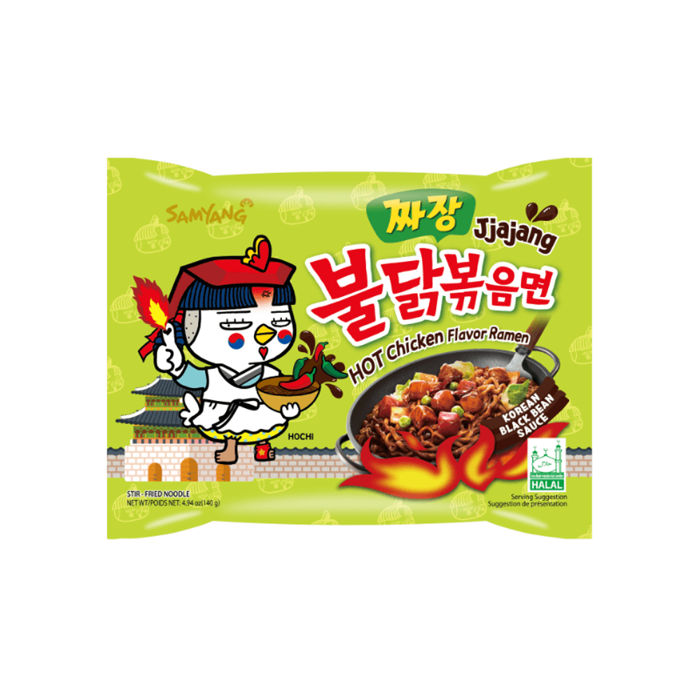 Лапша быстрого приготовления Samyang острая со вкусом курицы Hot Chicken Flavor Ramen Jjajang 140 г