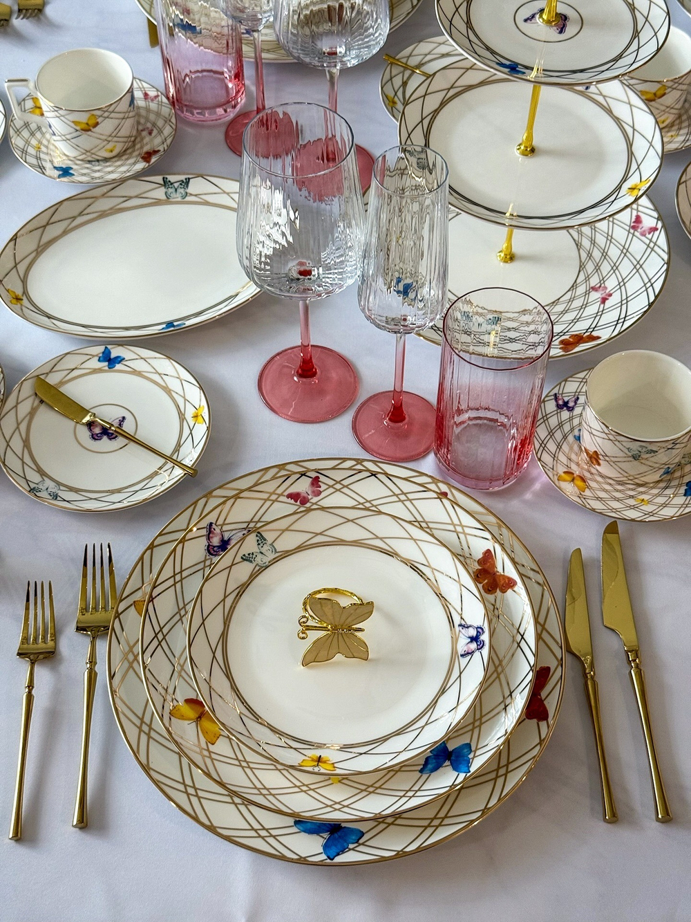 Закусочная тарелка средняя First Lady Танец бабочек