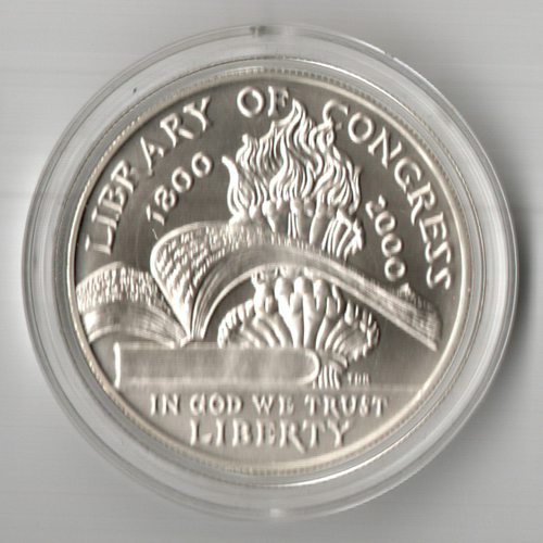 1 доллар 200 лет библиотеке Конгресса 2000 г. UNC