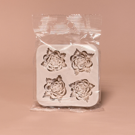 Молд силиконовый «Ажурные розы», 8×8 см