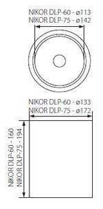 Накладной точечный светильник KANLUX NIKOR DLP-60-W Е27