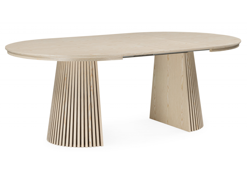 Стол деревянный Woodville Mersin 120(200)x120 шпон дуба, бук