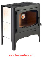 Печь-камин БАВАРИЯ ЭКО с плитой две конфорки