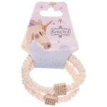 Резинки для волос 2шт «КИРА», квадратики, микс 5 цветов, d-5см (подвес Единорог)