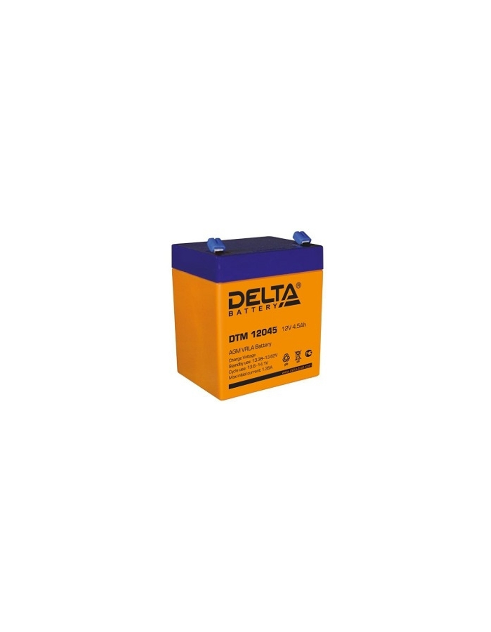 Delta DTM 12045  (4,5А\ч, 12В) свинцово- кислотный аккумулятор