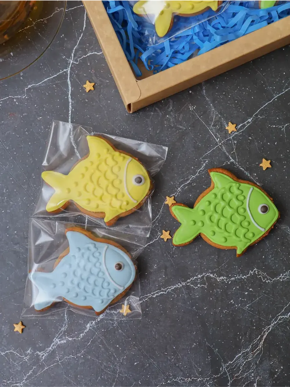 Имбирные пряники "Рыбки", 6 шт.