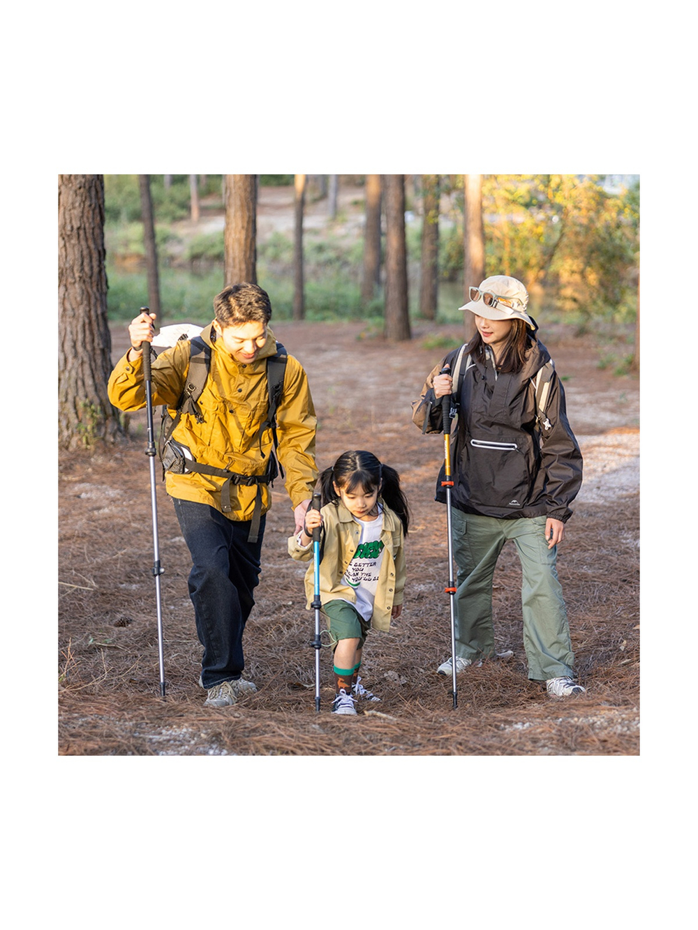 Палка треккинговая Naturehike ST01 6061 AL NH17D001-Z  с 3 узлами женская 57-120 зеленый, 6975641885573