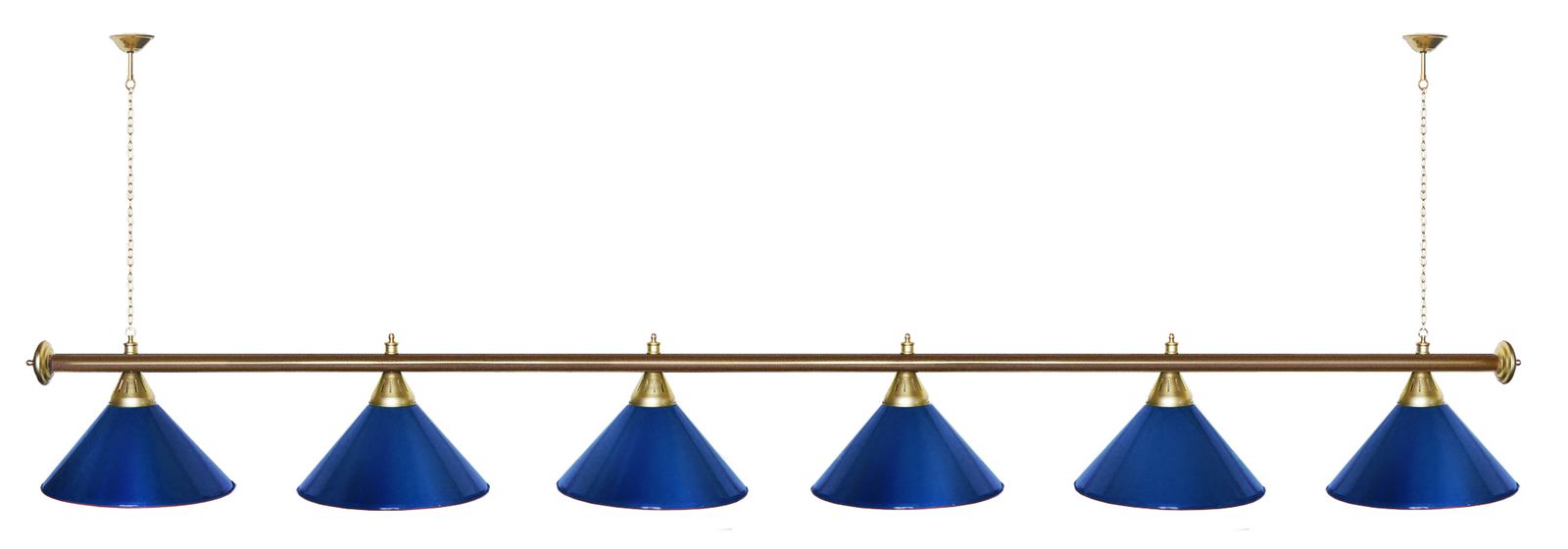 Лампа STARTBILLIARDS 6 пл. (плафоны золотые,штанга золотая,фурнитура золото) фото №72