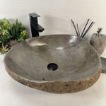 Каменная раковина из речного камня RS-05259 (48*45*15) 0862 из натурального камня