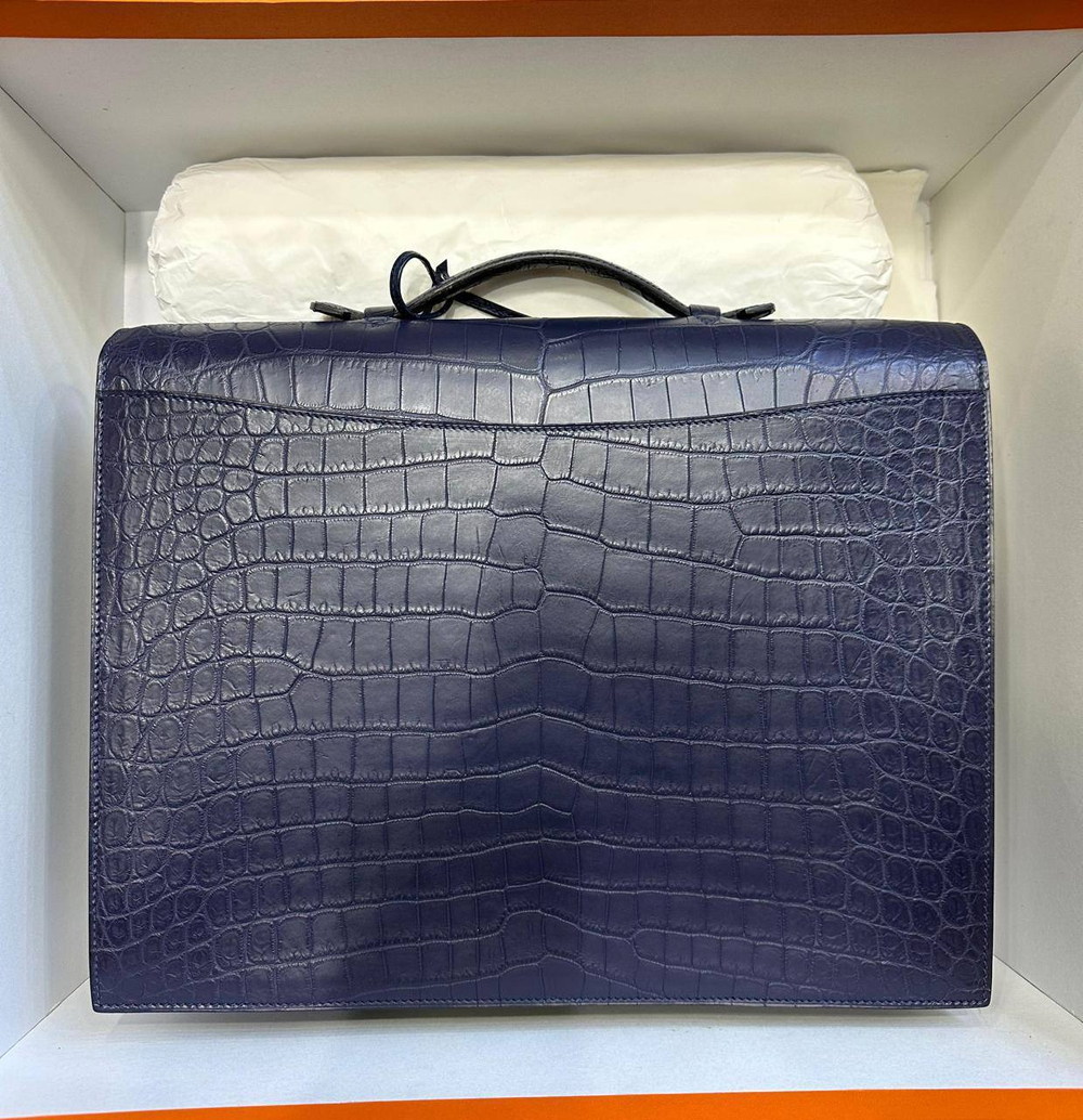 Портфель Hermes из кожи крокодила