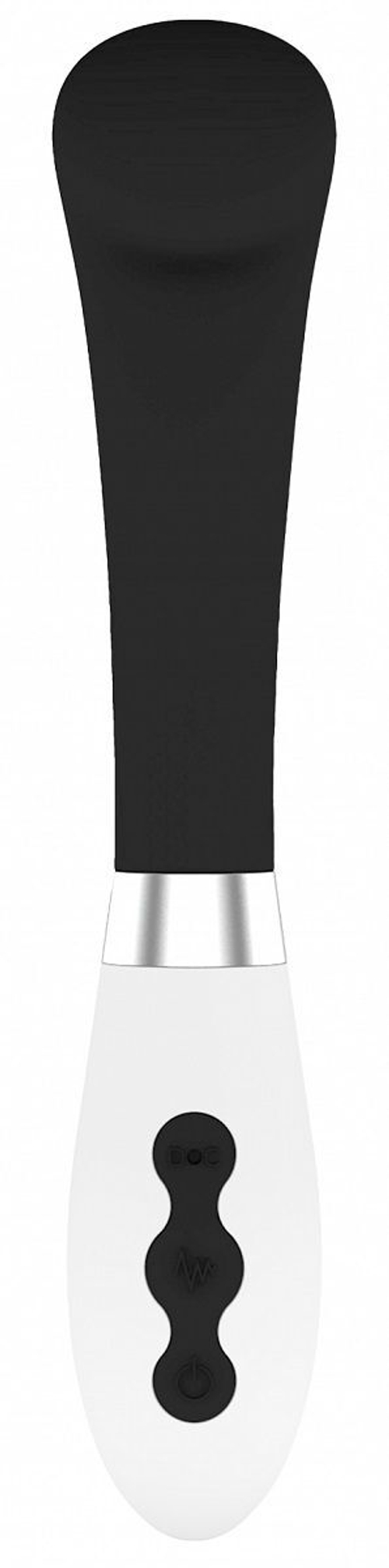 Черный вибратор Aceso с утолщенной головкой - 20,8 см.