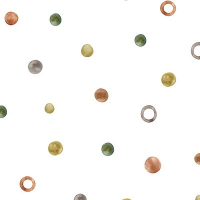 Горошки и круги на белом