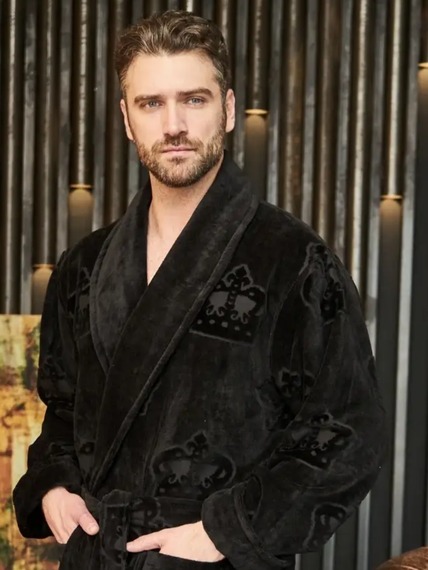 Халат мужской RICHARD без капюшона Черный POLENS Турция