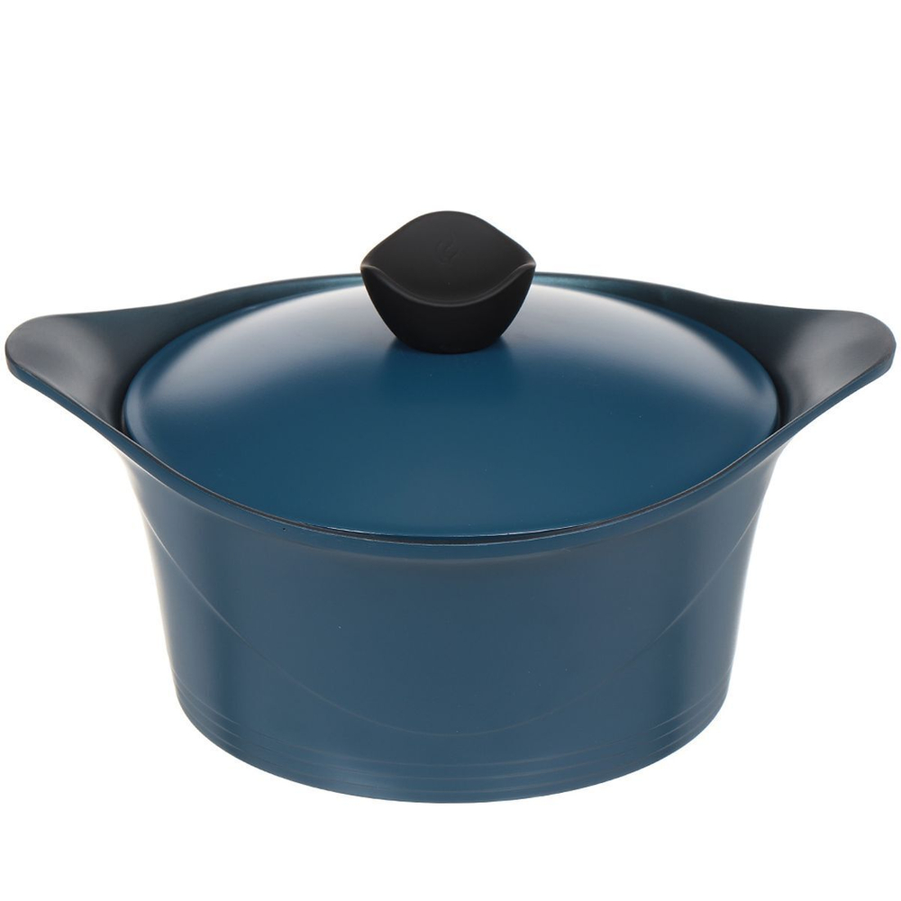 Кастрюля алюминий, антиприг, 4.3 л, с крыш, Daniks, Shoven, KI-T2024-2965C, индукц