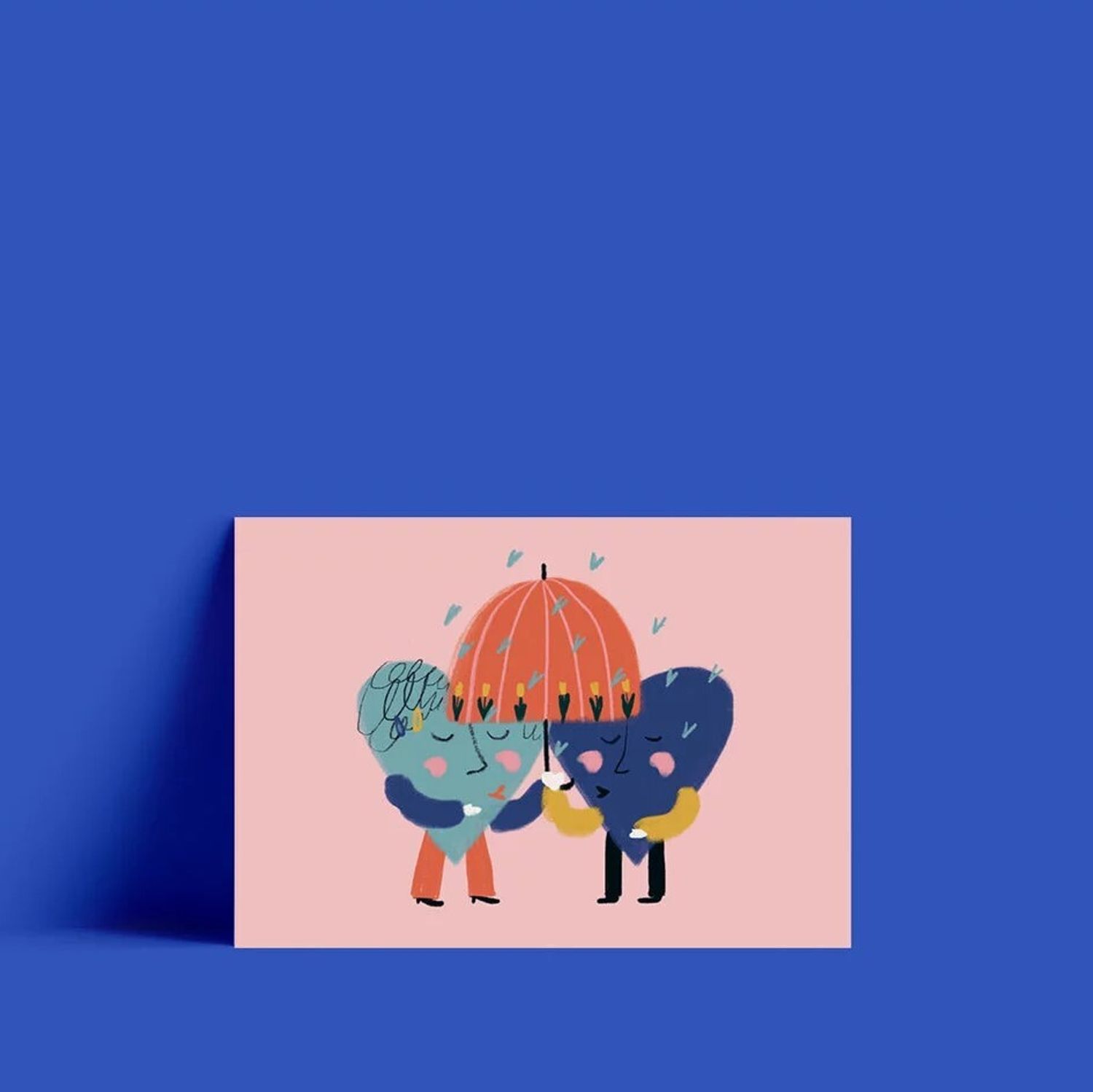 Открытка - Сердце (Зонт)