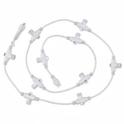 UCX-F90 T10-2M-WH Провод-шина для гирлянд серии F90PRO. 2м. 10 Т-коннекторов. шаг 20см. Статика-мерцание. IP67. Белый. TM Uniel